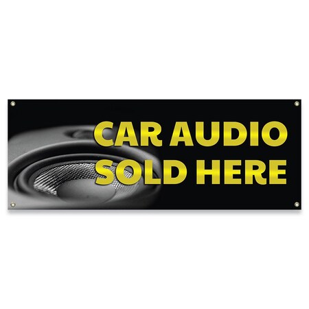 Signmission Car Audio Sold Here Banner Concession Stand Food Truck Single Sided B-30027
